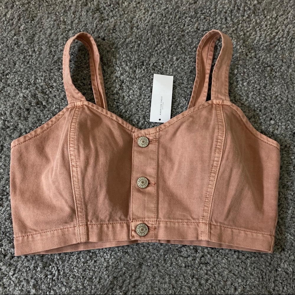 American Eagle Denim Crop Top
